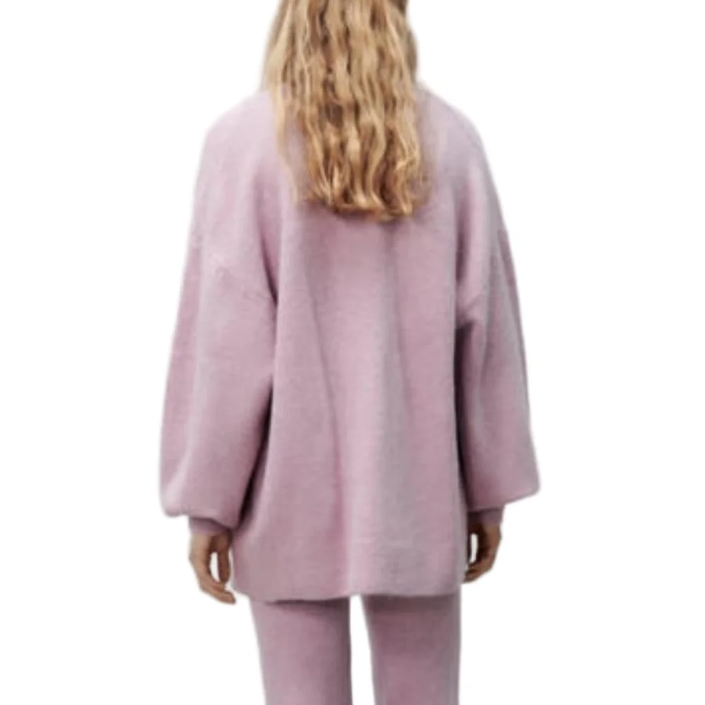 Zara Oversized Purple Ultra Soft Sweater Wool Blend Cardigan Sz Medium - Picture 2 of 11